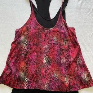 Pink and black snakeskin print racerback tank. Rock & Republic, size extra small